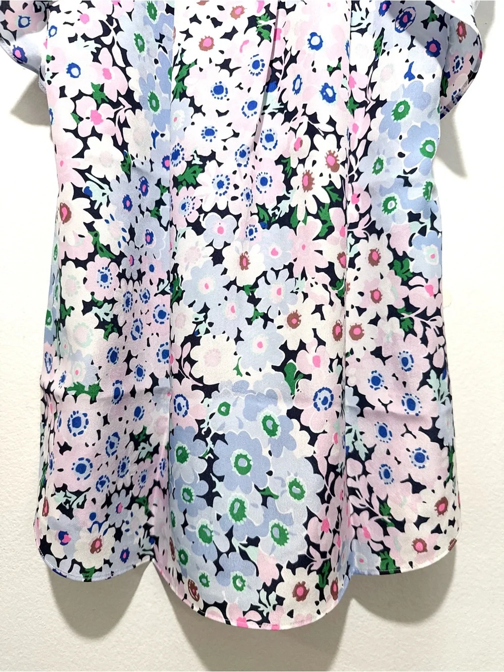 kate spade Pastel Multi Floral Ruffle-Sleeve Dress